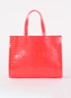 Alicon shopper met crocostructuur - Koraal