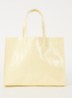 Alicon shopper met crocostructuur - Lichtgeel