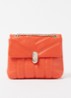 Ayalina schoudertas van quilted leer - Oranjerood
