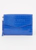 Crocey clutch met crocostructuur - Blauw