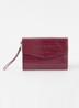 Crocey clutch met crocostructuur - Aubergine