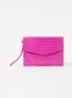 Crocey clutch met crocostructuur - Fuchsia