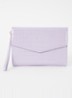Crocey clutch met crocostructuur - Lila