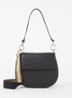Darcell crossbodytas van leer  - Zwart