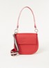 Darcell crossbodytas van leer  - Steenrood