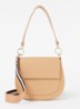 Darcell crossbodytas van leer  - Donkerbeige