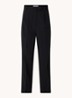Bea high waist straight leg pantalon met steekzakken - Zwart