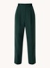 Bea high waist straight leg pantalon met steekzakken - Donkergroen