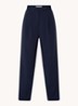 Bea high waist straight leg pantalon met steekzakken - Blauw