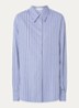 Peri oversized blouse  met streepprint - Lavendel