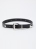 Perth riem van leer met studs - Zwart