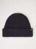 Fisherman grofgebreide muts met logo - Donkerbruin