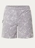 Straight fit korte broek met print en steekzakken - Lichtgrijs