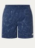 Straight fit korte broek met print en steekzakken - Donkerblauw