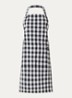 Gingham keukenschort van katoen - Zwart