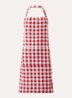 Gingham keukenschort van katoen - Donkerrood
