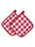 Gingham pannenlap set van 2 - Rood