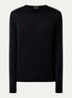 Fijngebreide pullover van wol  - Zwart