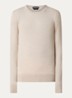Fijngebreide pullover van wol  - Beige
