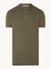 1985 slim fit polo met logoborduring - Army green / groen