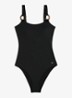 Badpak met cut-out detail - Zwart