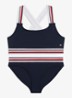 Bikiniset met gestreept detail - Donkerblauw