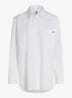 Blouse met streepprint en borstzak - Wit