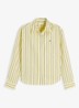 Blouse met streepprint en logo - Geel