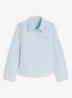 Blouse met streepprint en logo - Lichtblauw