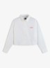 Blouse met streepprint en logoborduring - Gebroken wit