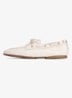 Bootschoen van leer met logo - Beige