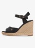 Espadrille met hak - Zwart