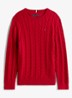 Essential Cable Knit Jumper - Rood