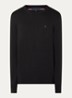 Essential fijngebreide pullover met logo - Zwart