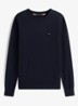 Essential fijngebreide pullover met logo - Blauw