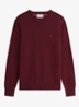 Fijngebreide pullover in kasjmierblend met logoborduring - Burgundy-VLP / Rood