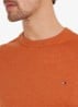 Fijngebreide pullover in kasjmierblend met logoborduring - Oranje