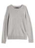 Fijngebreide pullover van lamswol - Lichtgrijs