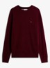 Fijngebreide pullover van lamswol - Burgundy Heather-TVY / Rood