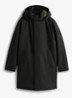 Gewatteerde parka met capuchon en waterafstotende coating - Zwart