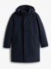 Gewatteerde parka met capuchon en waterafstotende coating - Blauw