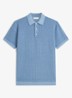 Grofgebreide trui met structuur - Blauw