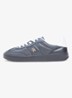 Heritage sneaker van leer met logo - Zwart