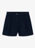 High waist wide fit chino met logoborduring - Donkerblauw