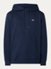 Hoodie met gemêleerd dessin en logoborduring - Donkerblauw