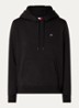 Hoodie met kangoeroezak en logo - Zwart