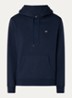 Hoodie met kangoeroezak en logo - Donkerblauw
