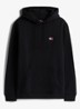 Hoodie met logoborduring - Zwart