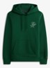 Hoodie met logoborduring - Donkergroen