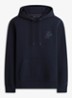 Hoodie met logoborduring - Blauw